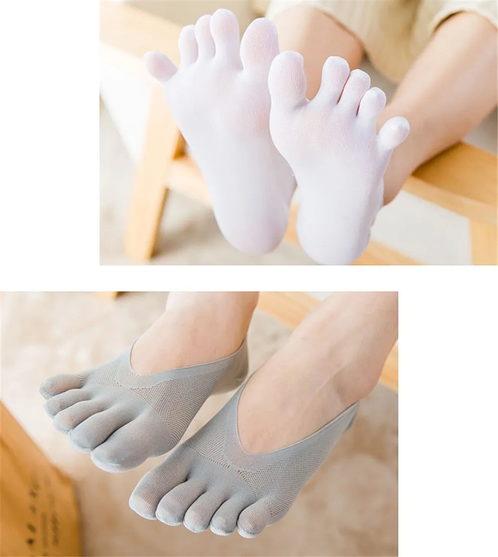 1 Pair Women's Breathable Ultrathin Five-finger Low Cut Invisible Sling Socks