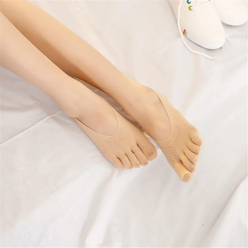 1 Pair Women's Breathable Ultrathin Five-finger Low Cut Invisible Sling Socks