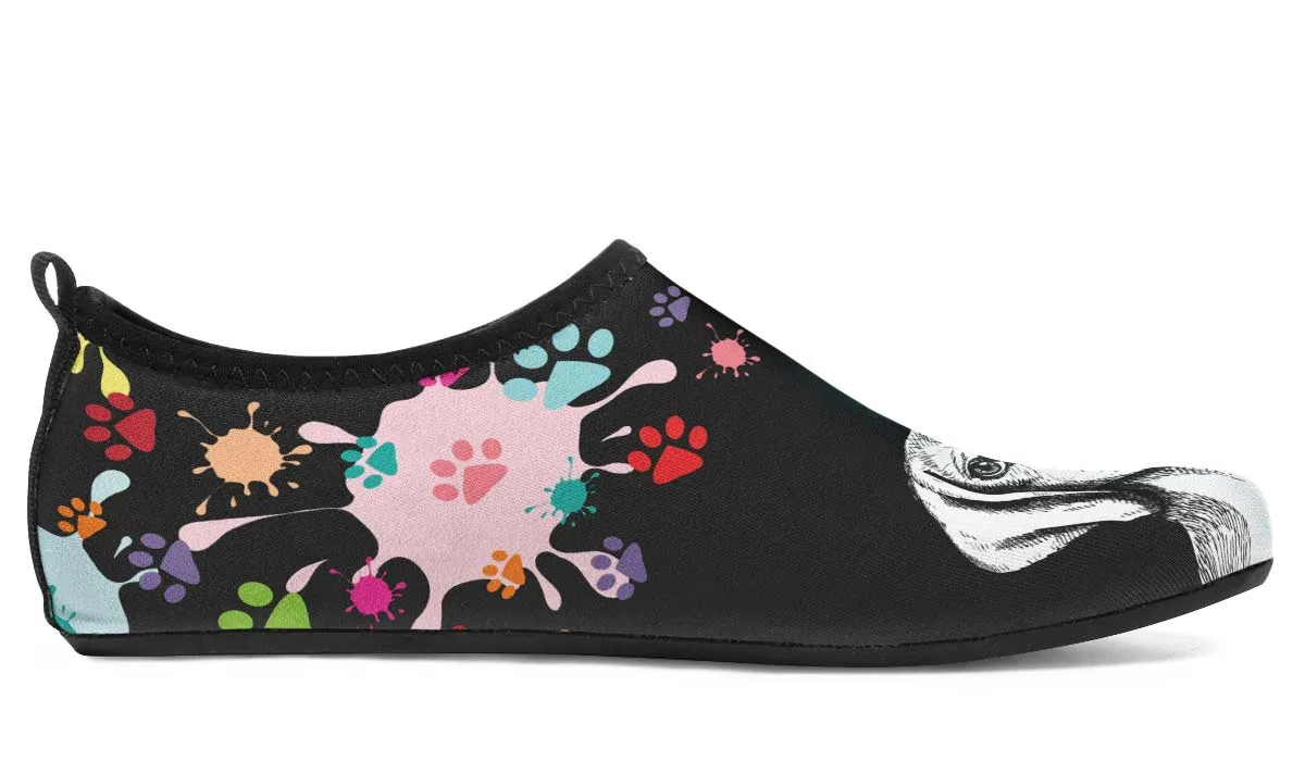 Artsy Beagle Aqua Barefoot Shoes