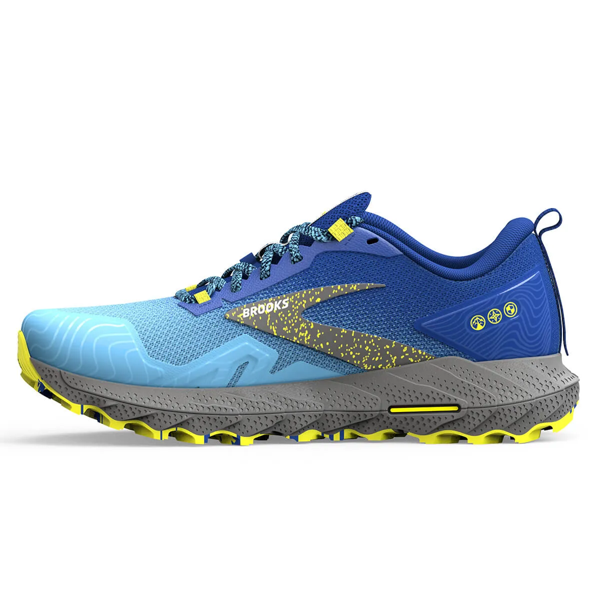 Mens Brooks Cascadia 17 Trail Running Shoes | Blue/Surf the Web/Sulphur