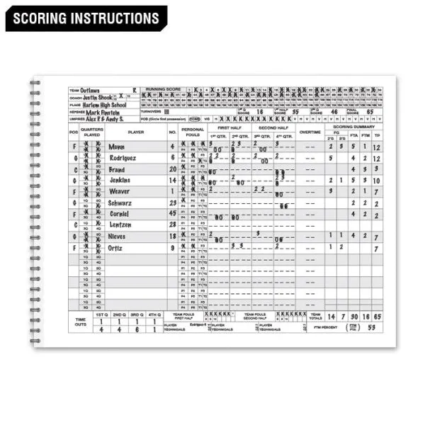 Champro Basketball Scorebook