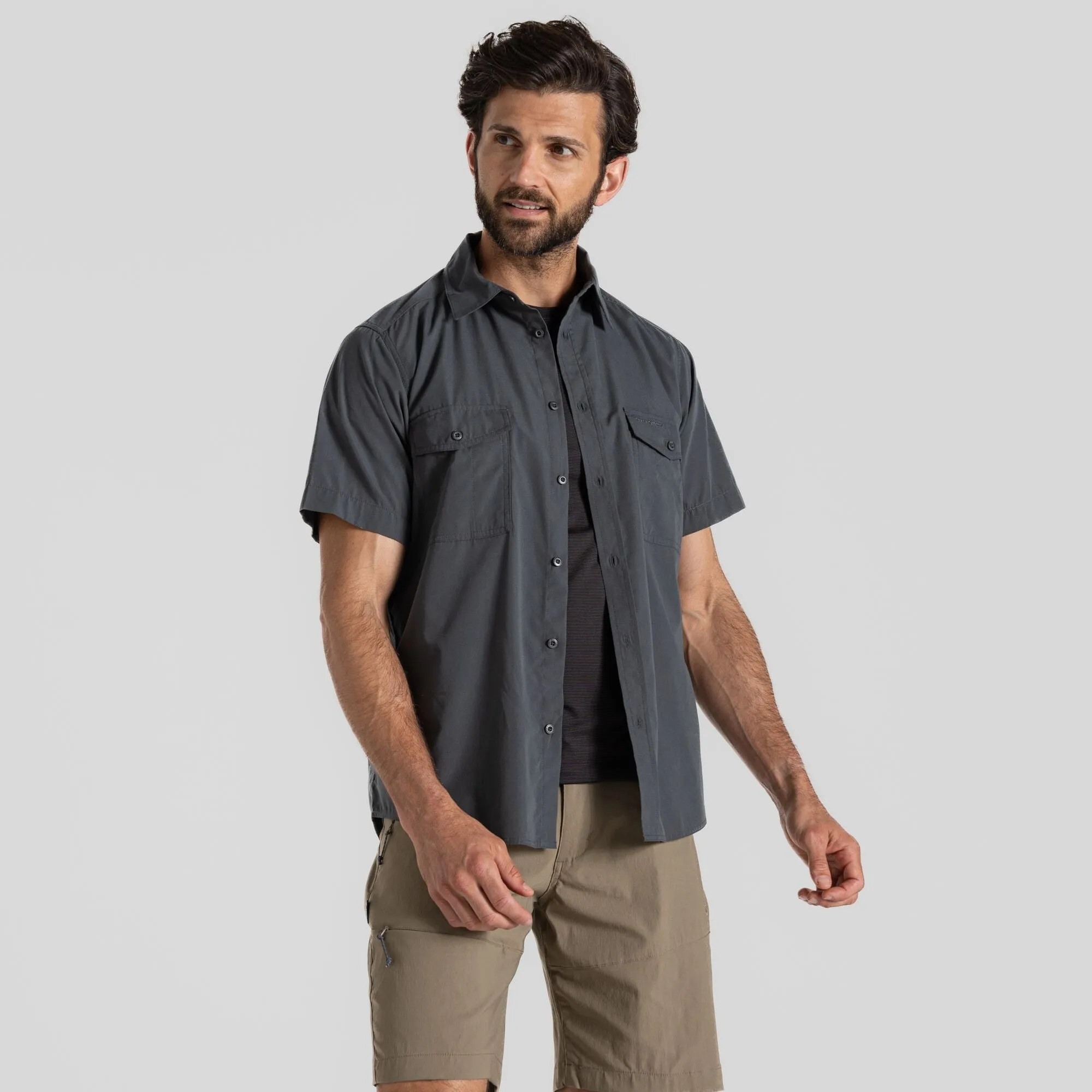 Craghoppers Mens Kiwi Short Sleeved Shirt Nosi Defense