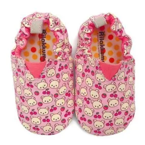 JplusJxRilakkuma Cherry Baby Shoes 粉紅櫻桃鬆弛熊學步鞋(18-24/24-30m)