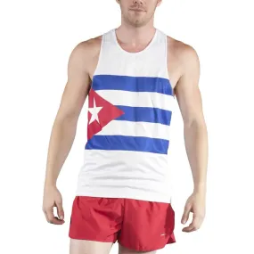 Men's Printed Singlet- Cuba