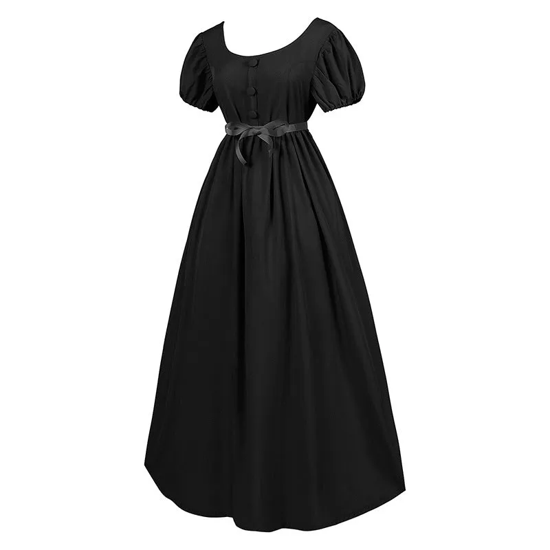 Women 60s Gothic Medieval Vintage Party Swing Dresses A-Line Dress