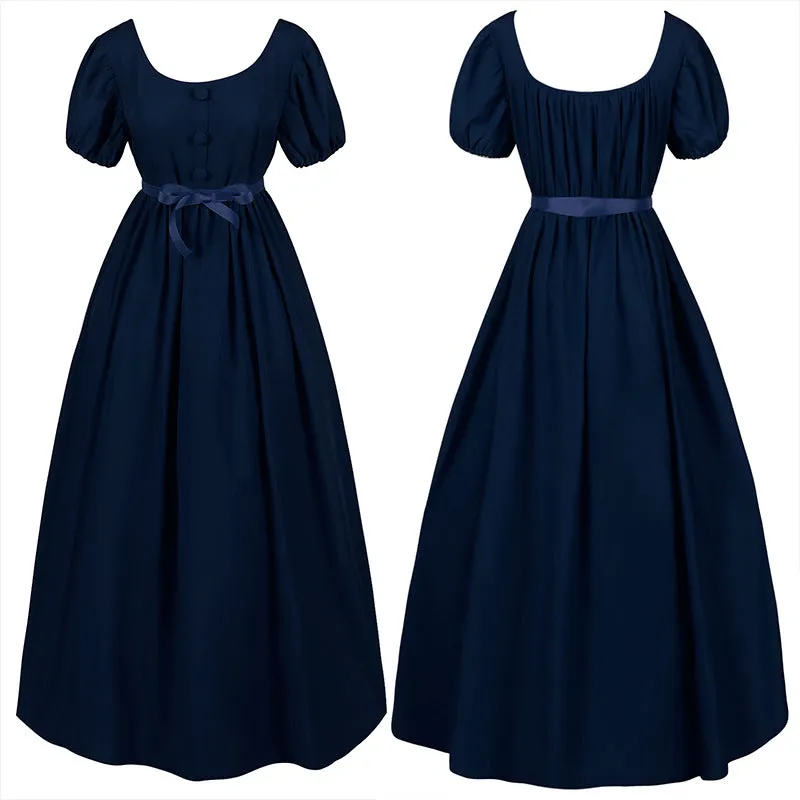 Women 60s Gothic Medieval Vintage Party Swing Dresses A-Line Dress