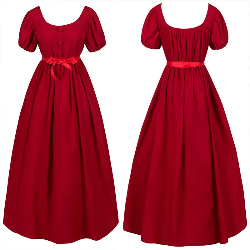 Women 60s Gothic Medieval Vintage Party Swing Dresses A-Line Dress